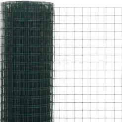 Kanaverkko 12x12mm galvanoitu teräs 10x0.5m vihreä