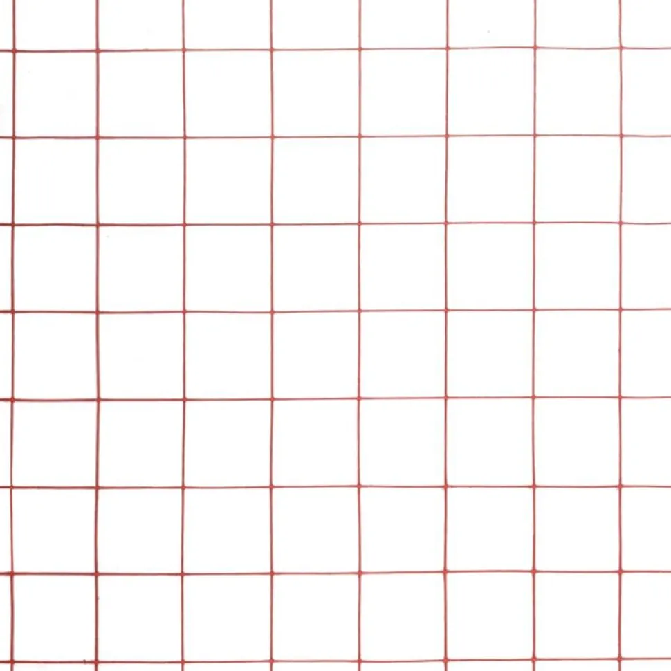 Kanaverkko 19x19mm teräs PVC pinnoitteella 25x1m punainen