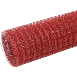 Kanaverkko 16x16mm teräs PVC pinnoitteella 10x1m punainen