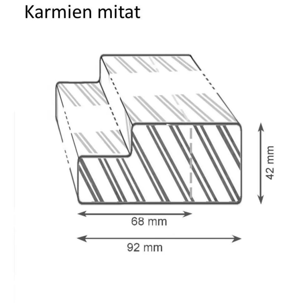Karmi maalattu roiskevedenkestävä Swedoor Advance 607 valkoinen 92 mm