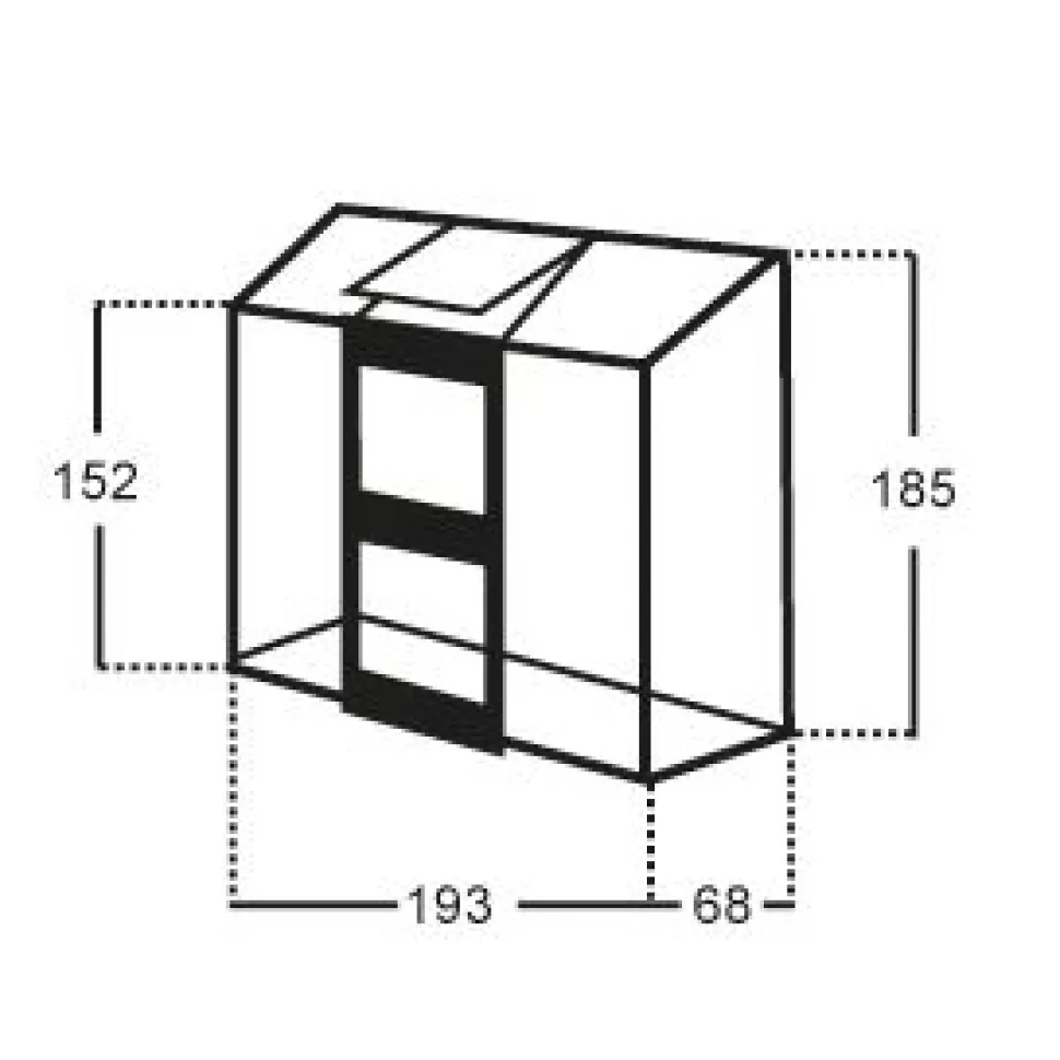 Kasvihuone Altan 1,3 m² 4 mm kennolevyllä
