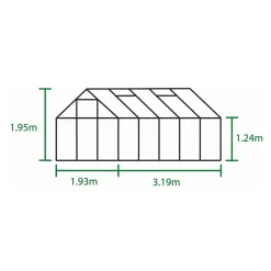 Kasvihuone Halls Popular 6,2 m² kennolevy/alumiini