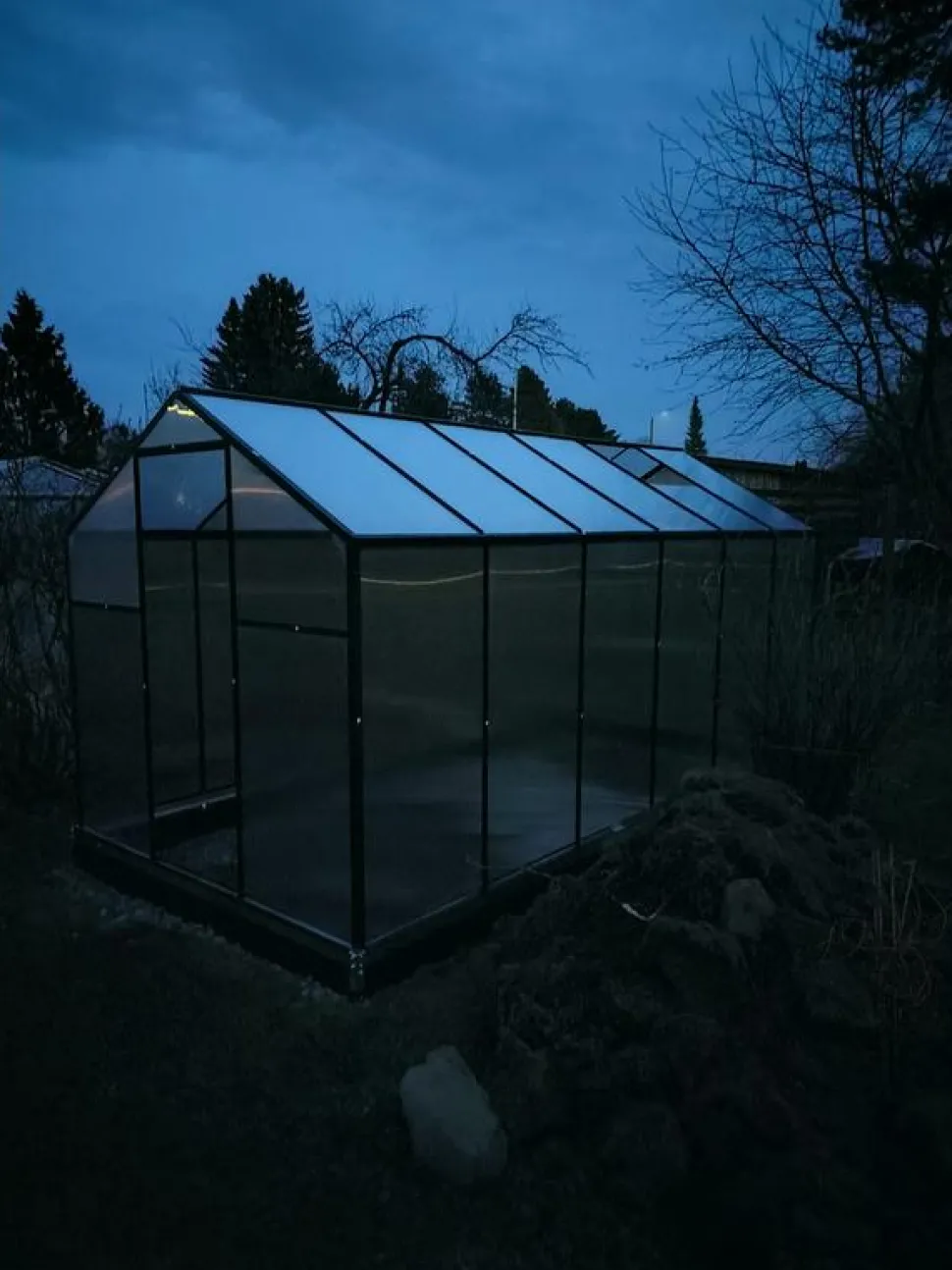 Kasvihuone Mag-Pro Garden 7.1m² sokkelilla musta
