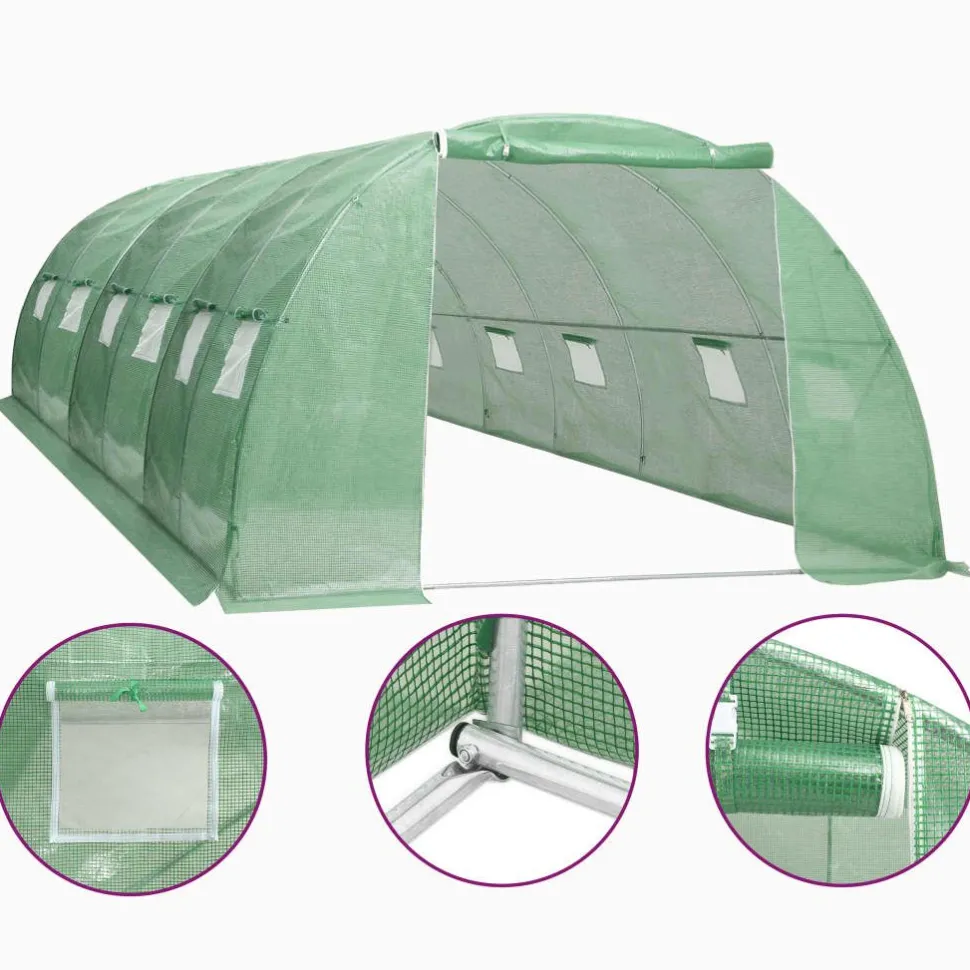 Kasvihuone 24m² 6x4x2 m