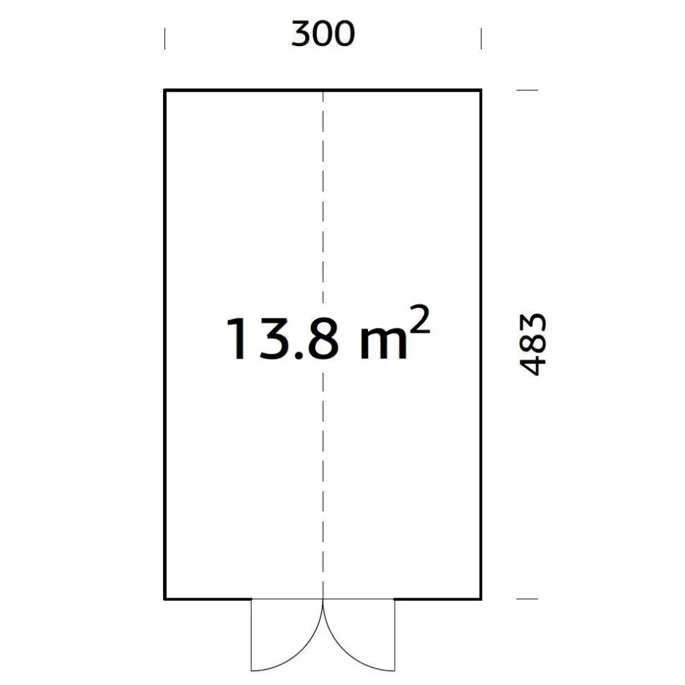 Kasvihuone Palmako Emilia 13,8 m² turvalasi puurunko