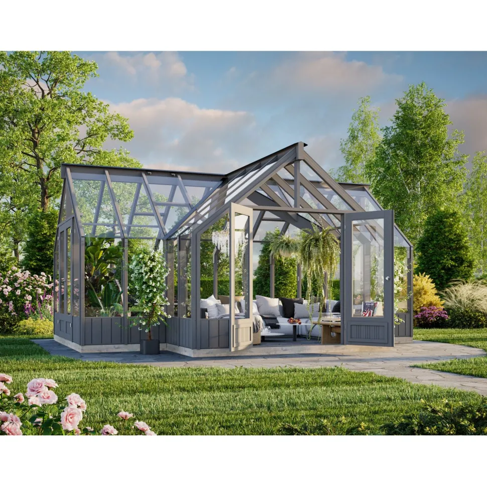 Kasvihuone Palmako Emilia 19,1 m2, turvalasi, puurunko