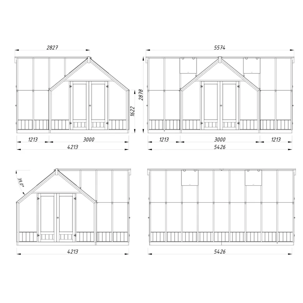 Kasvihuone Palmako Emilia 19,1 m2, turvalasi, puurunko