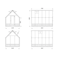 Kasvihuone Palmako Emilia 8,2 m2, turvalasi, puurunko