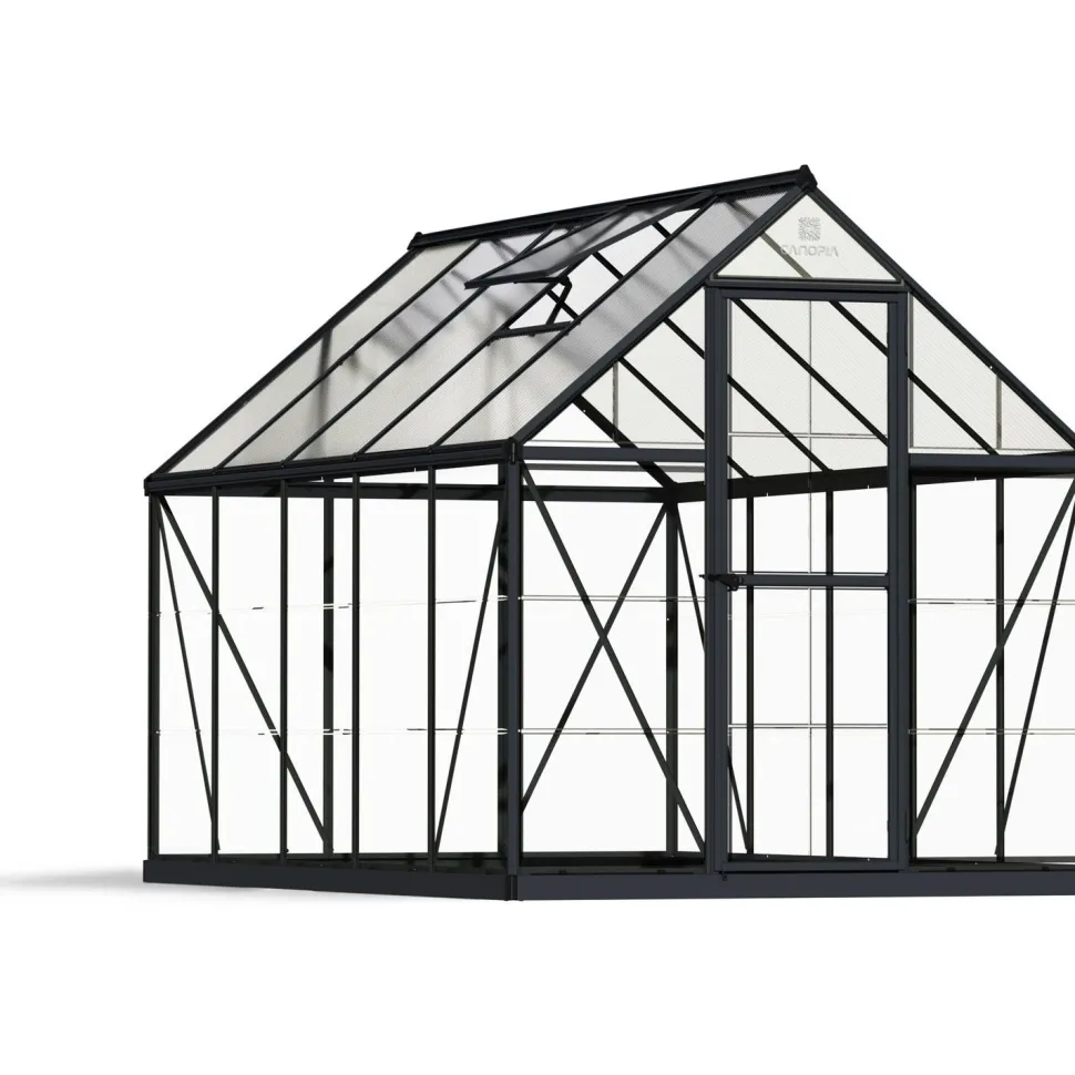 Kasvihuone Palram-Canopia Hybrid 5,7 m² 6x10 ft musta