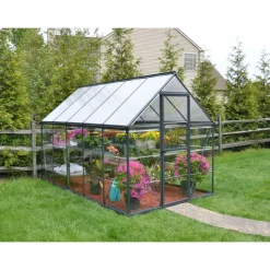 Kasvihuone Palram-Canopia Hybrid 5,7 m² 6x10 ft harmaa