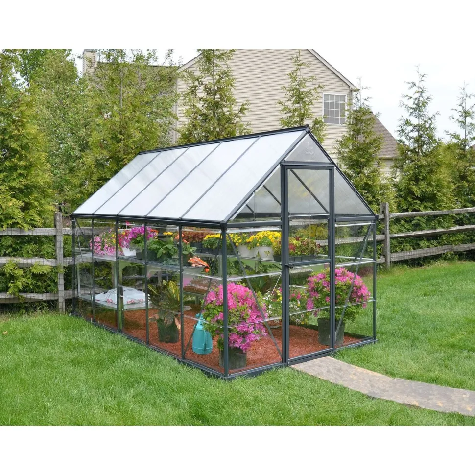 Kasvihuone Palram-Canopia Hybrid 5,7 m² 6x10 ft harmaa
