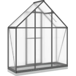 Kasvihuone pohjarungolla, alumiini, eri kokoja ja värejä (33965)