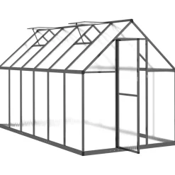 Kasvihuone pohjarungolla alumiini, eri kokoja ja värejä (36637)