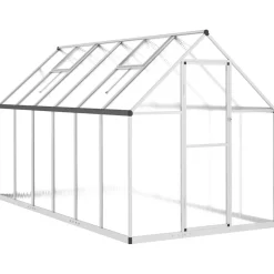 Kasvihuone pohjarungolla alumiini, eri kokoja ja värejä (36637)