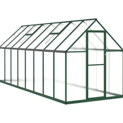 Kasvihuone pohjarungolla alumiini, eri kokoja ja värejä (36637)