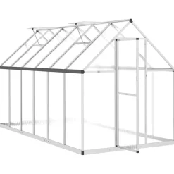 Kasvihuone pohjarungolla alumiini, eri kokoja ja värejä (36637)