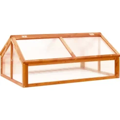 Kasvihuone ruskea 114x80x50 cm kuusi (16415)