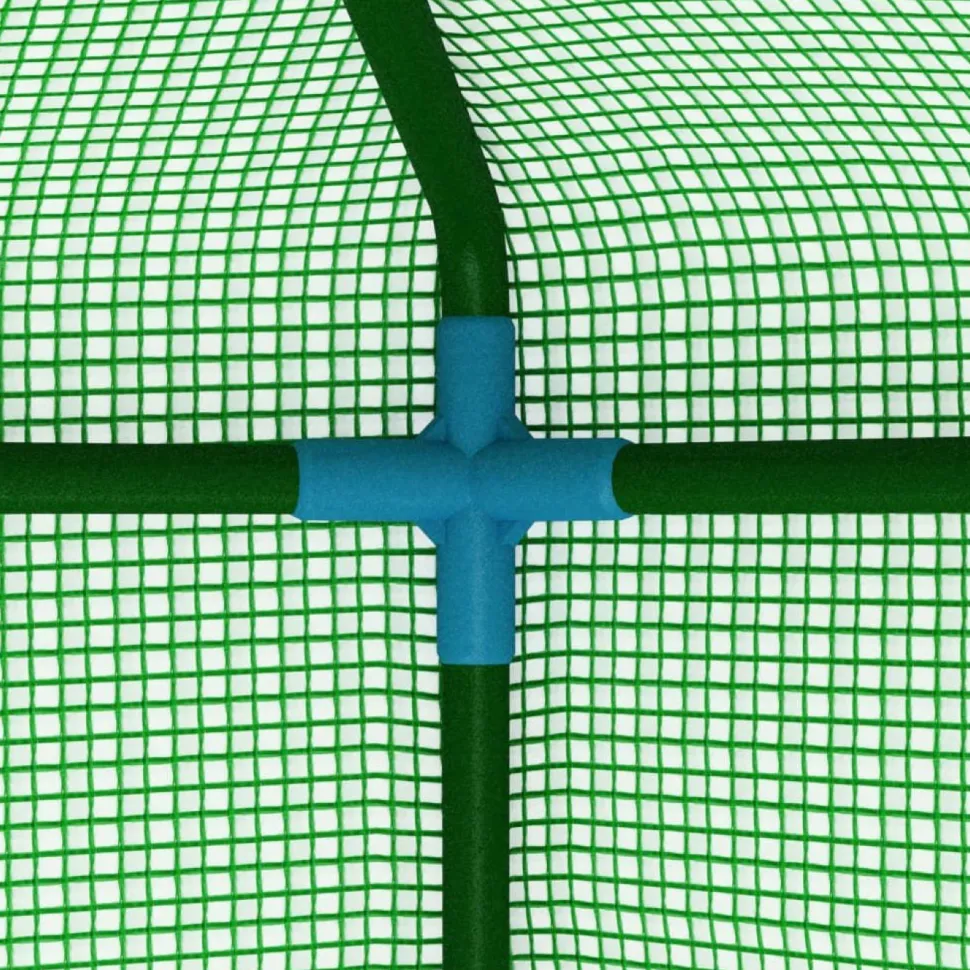 Kasvihuone teräsrungolla 0,5 m², 1x0,5x1,9 m