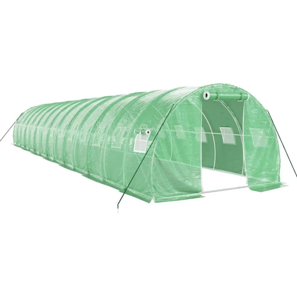 Kasvihuone teräsrungolla, 3x2x2 m - 24x3x2 m, eri kokoja ja värejä (29939)