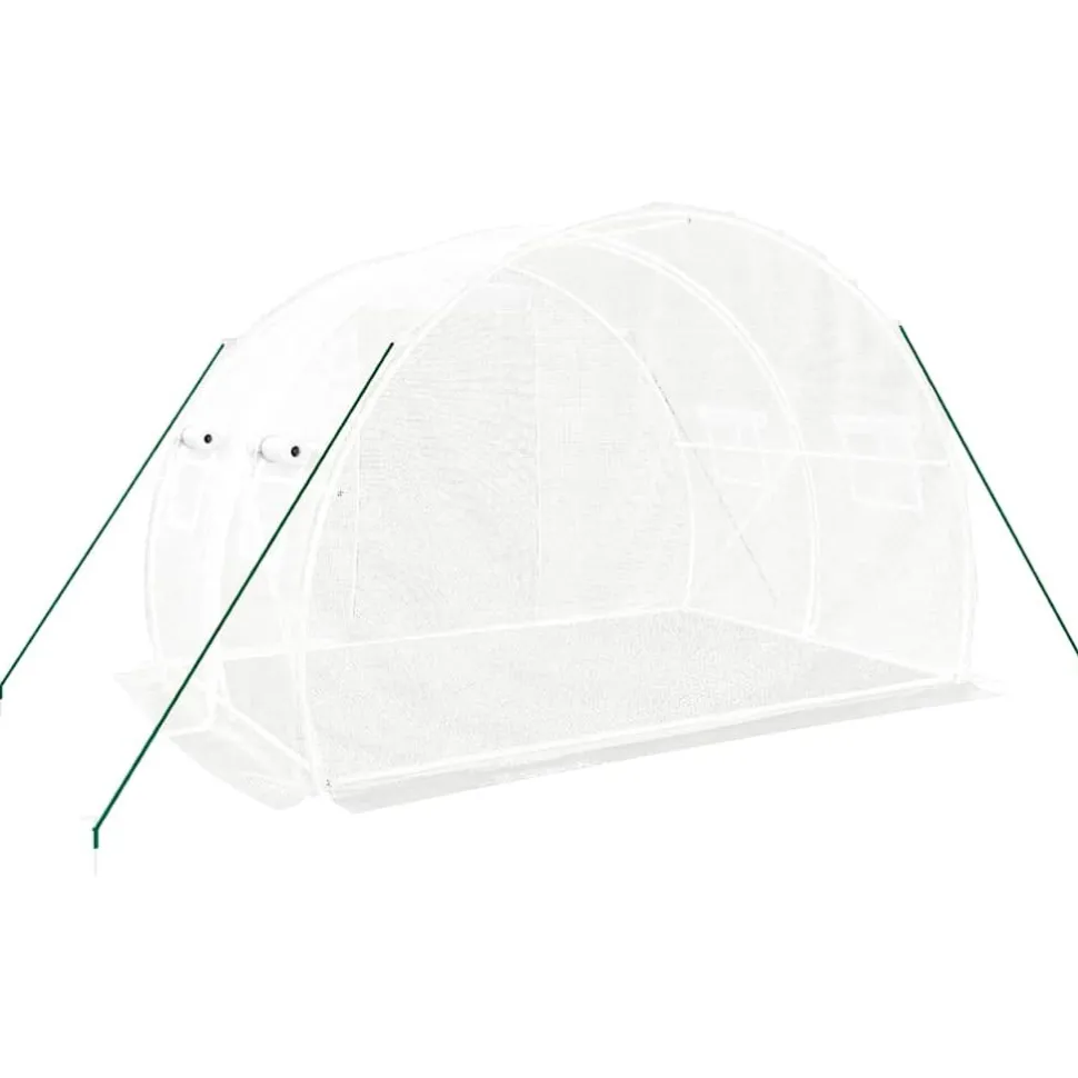 Kasvihuone teräsrungolla, 3x2x2 m - 24x3x2 m, eri kokoja ja värejä (29939)