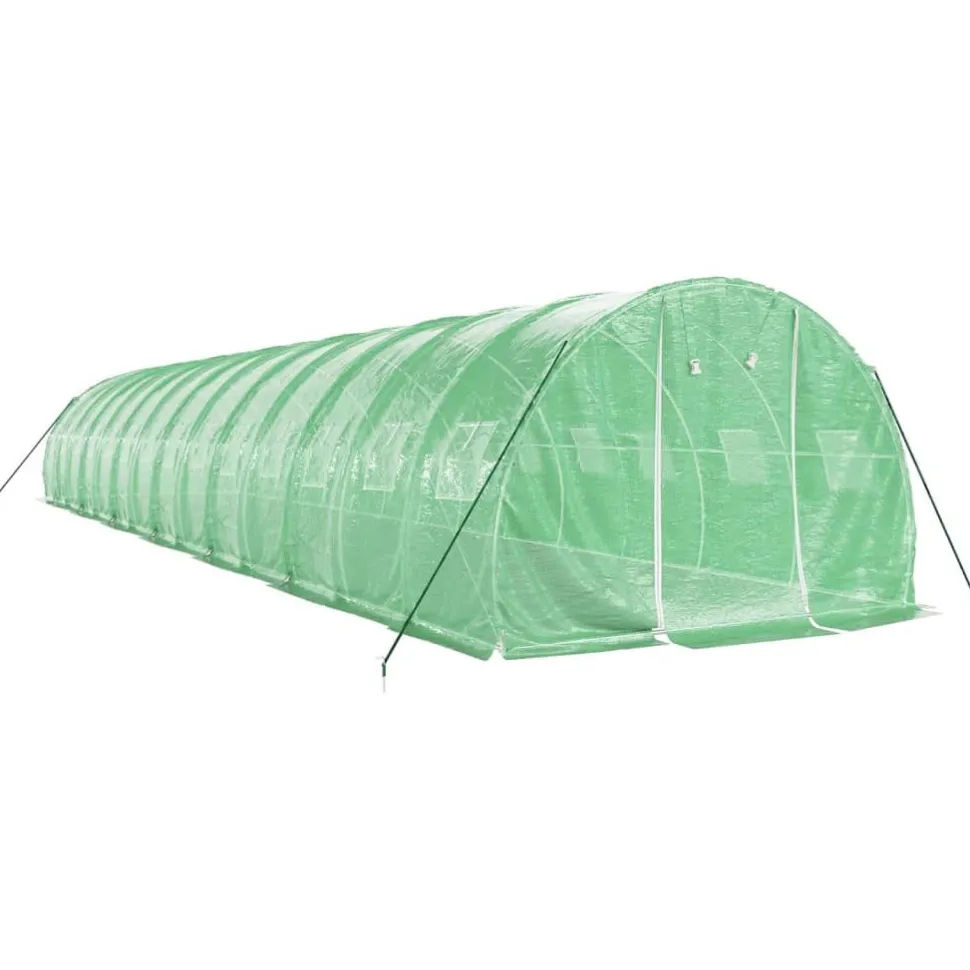 Kasvihuone teräsrungolla, 3x2x2 m - 24x3x2 m, eri kokoja ja värejä (29939)