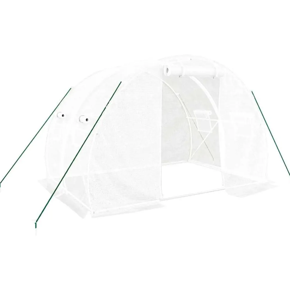 Kasvihuone teräsrungolla, 3x2x2 m - 24x3x2 m, eri kokoja ja värejä (29939)