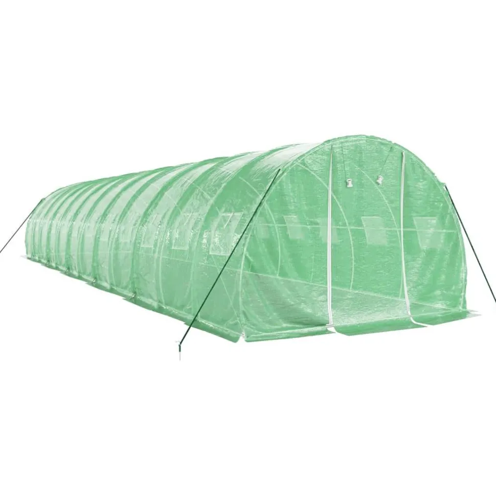 Kasvihuone teräsrungolla, 3x2x2 m - 24x3x2 m, eri kokoja ja värejä (29939)