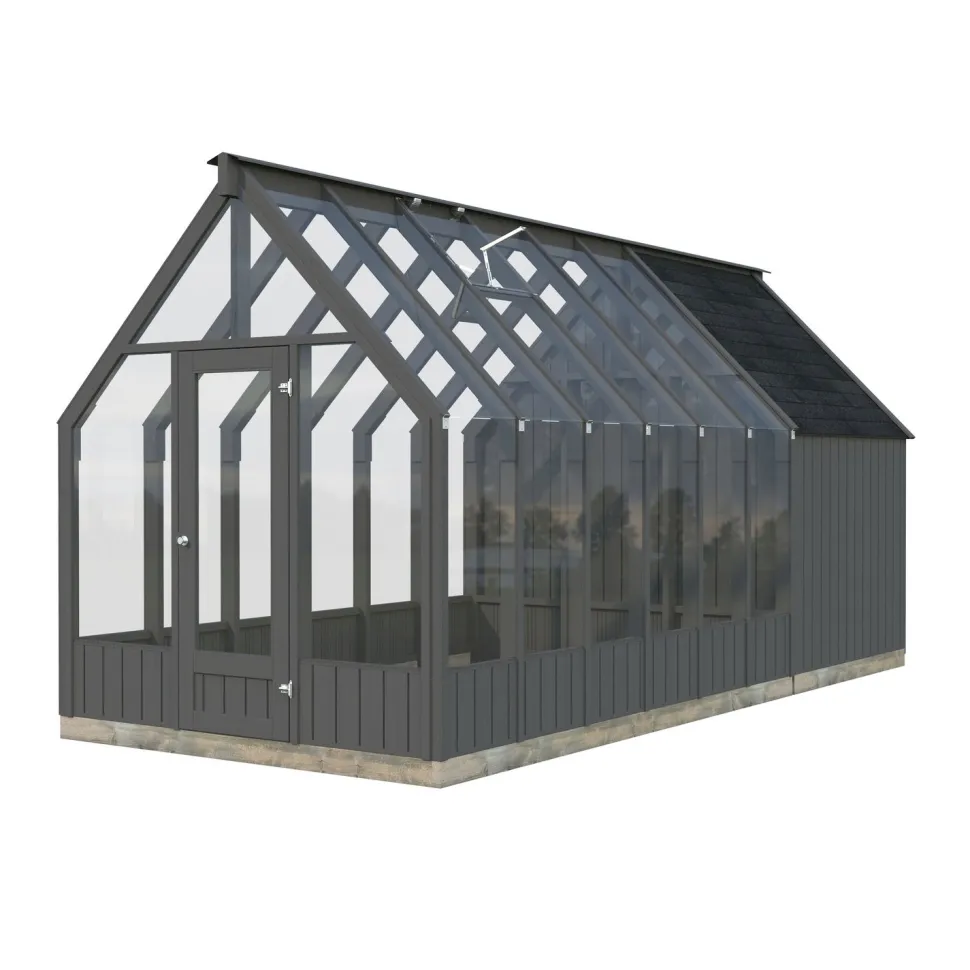 Kasvihuone vajalla Palmako Emilia 8,2+4,0 m2
