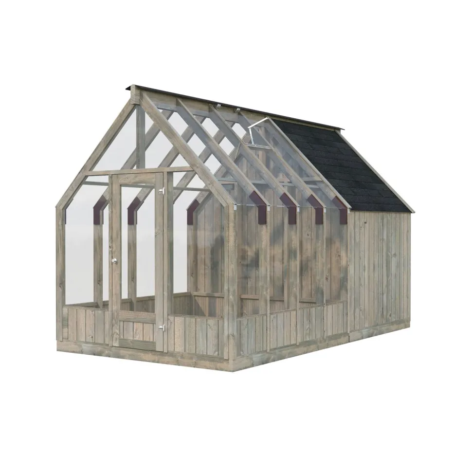 Kasvihuone vajalla Palmako Emilia 5,4+4,0 m2