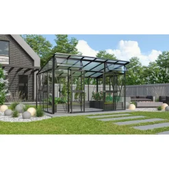 Kasvihuone Vitavia Aphrodite 11.5m² alumiinirunko musta