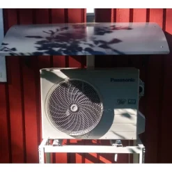 Katos lämpöpumpulle Kosken Metalli, eri kokoja ja värejä