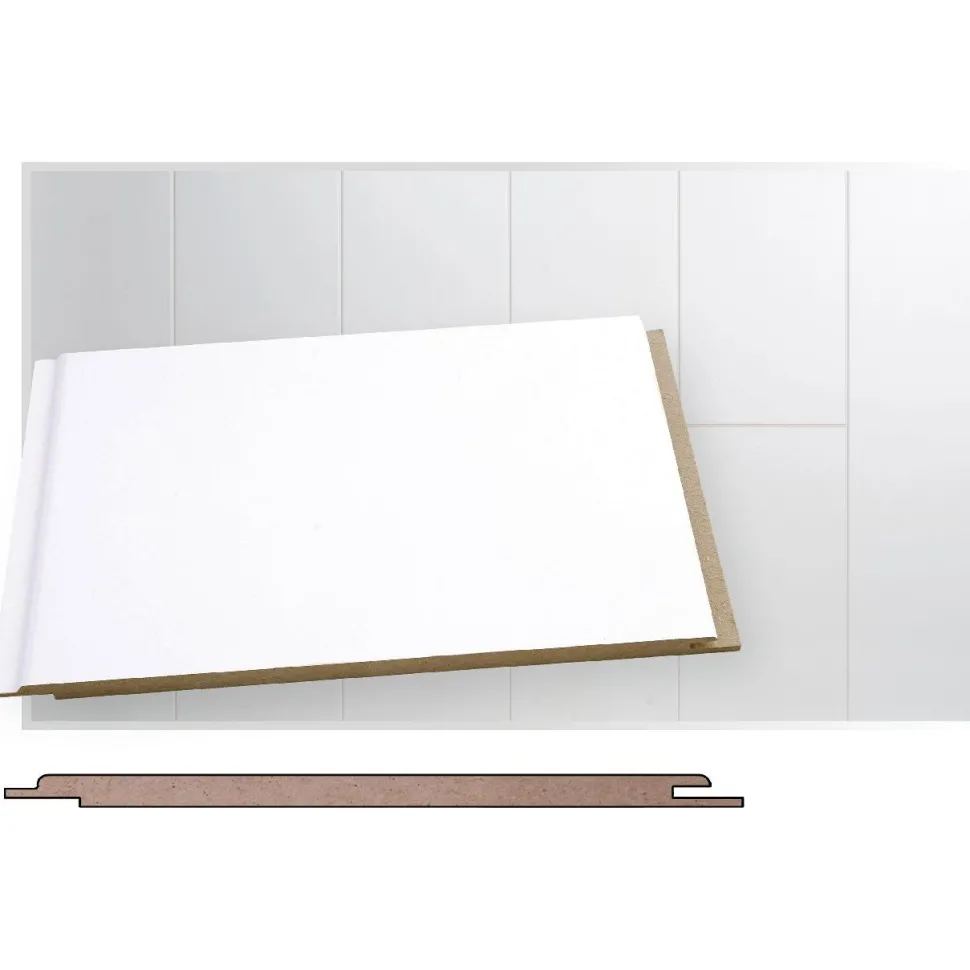 Kattopaneeli Maler Smart D2D STP-0, 6x160x2070mm, MDF, ympäripontattu, valkoinen