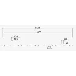 Kattopelti Ruukki R-T20-30W-1090, 0.45mm, polyesteri, eri värejä