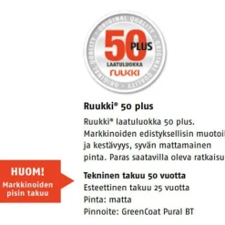 Kattopelti Ruukki Tiilikainen, 0.5mm, Pural BT matta, eri värejä