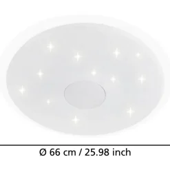 Kattovalaisin Eglo Lanciano Ø66cm 36W LED CCT valkoinen