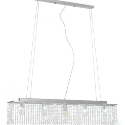 Kattovalaisin kristallihelmillä hopea 104 cm e14