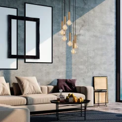 Kattovalaisin Linento Lighting Tempo 7-osainen messinki/musta