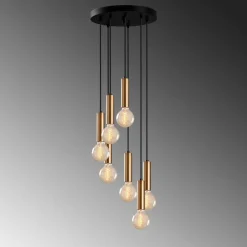 Kattovalaisin Linento Lighting Tempo 7-osainen messinki/musta