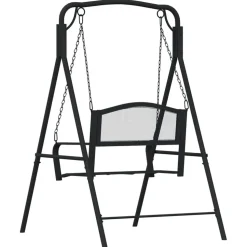 Keinupenkki 124 cm musta teräs