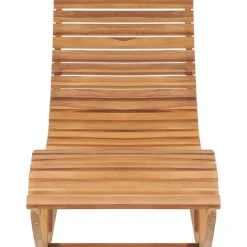 Keinuva aurinkotuoli 60x180x73 cm tiikki
