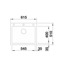 Keittiöallas Blanco Pleon 6, 615x510mm, Silgranit, eri värejä