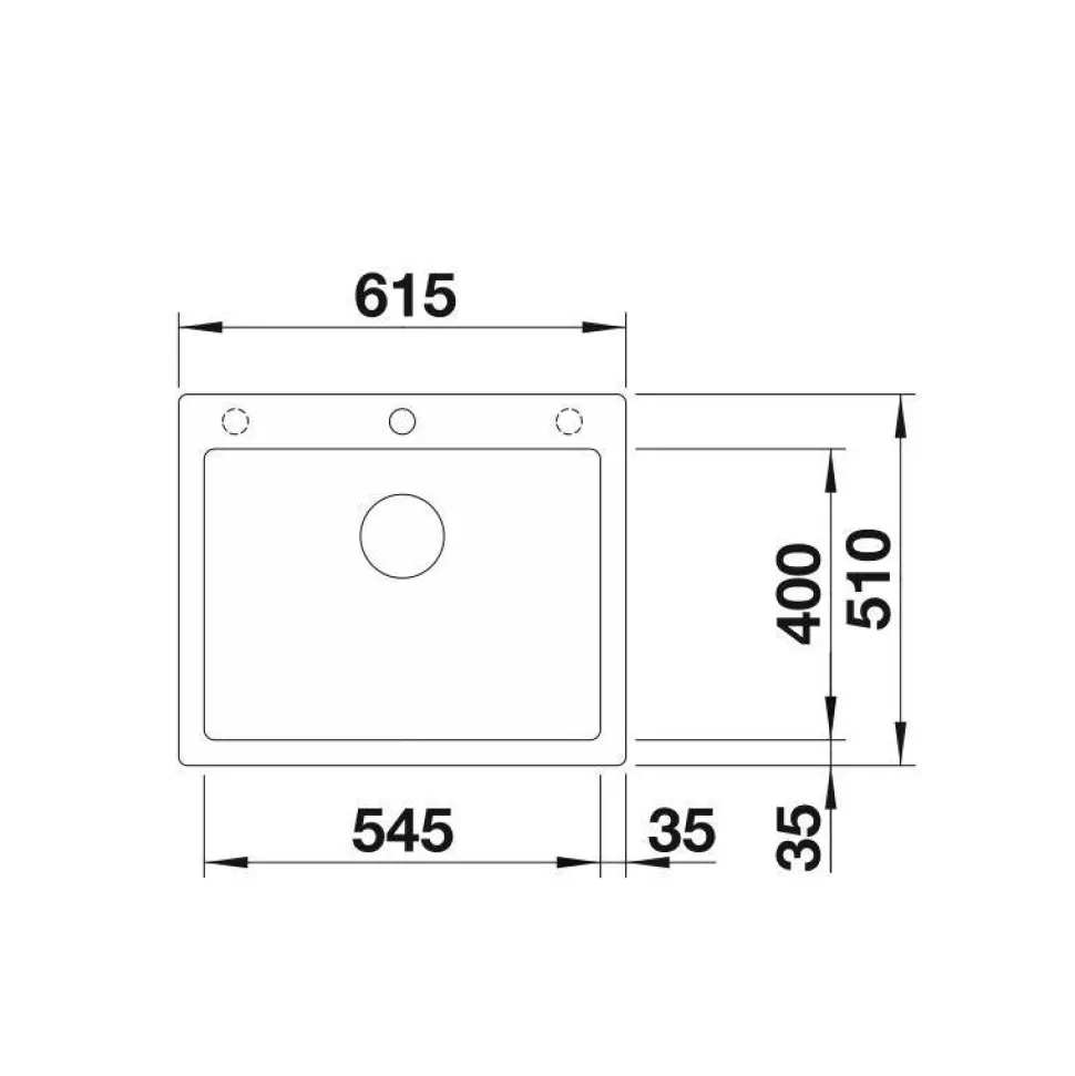 Keittiöallas Blanco Pleon 6, 615x510mm, Silgranit, eri värejä