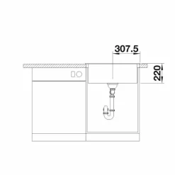 Keittiöallas Blanco Pleon 6, 615x510mm, Silgranit, eri värejä