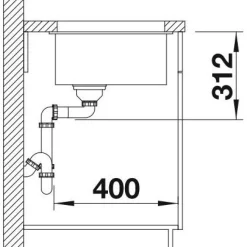 Keittiöallas Blanco Subline 500-U, 530x460mm, silgranit, altakiinnitettävä, eri värejä