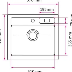 Keittiöallas Stala Combo CEG51-57B 570x510 mm komposiitti musta