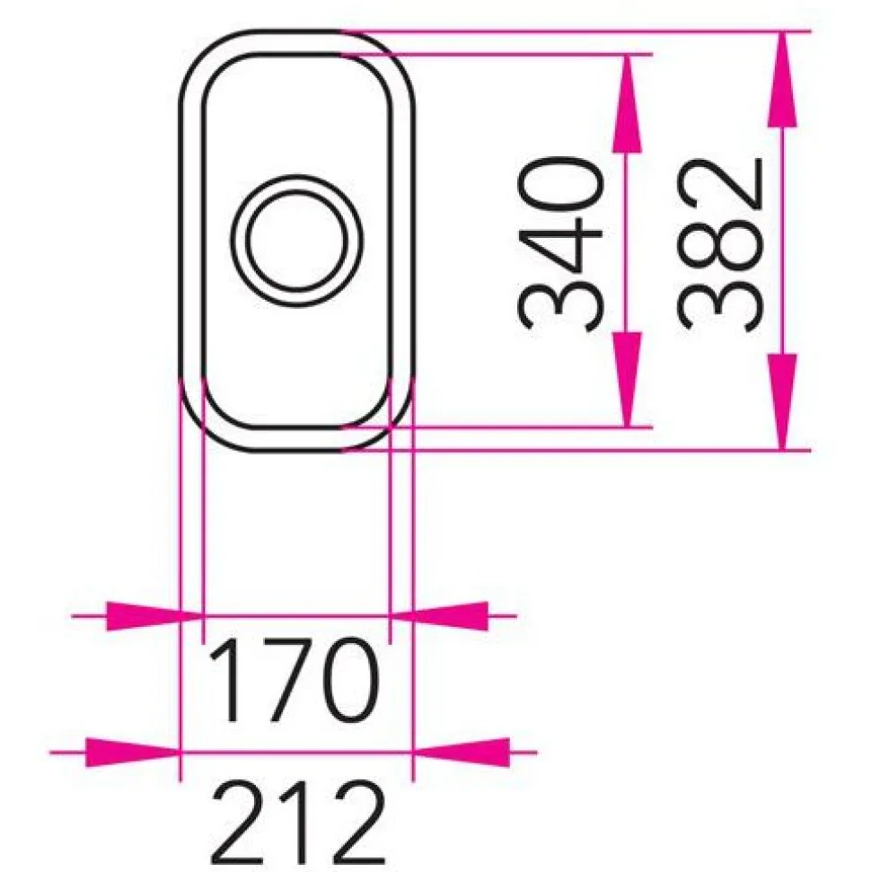Keittiöallas Stala Jazz P-17PT 212x382 mm rst upotettava
