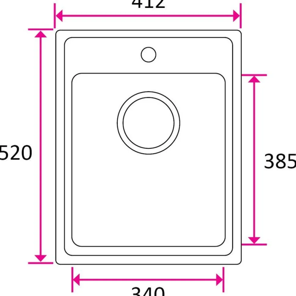 Keittiöallas Stala ONE-T34, 520 x 412 mm, rst