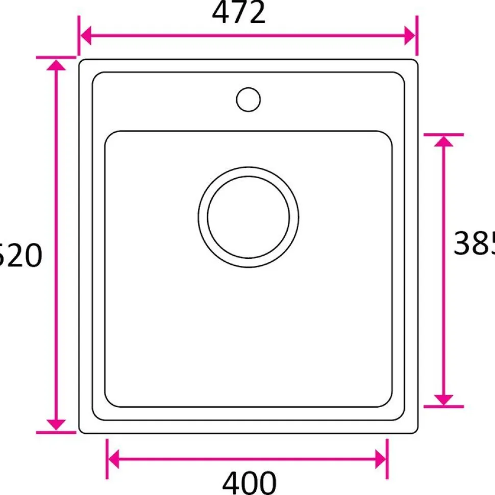 Keittiöallas Stala ONE-T40, 520 x 472 mm, rst