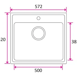 Keittiöallas Stala ONE-T50, 520 x 572 mm, rst