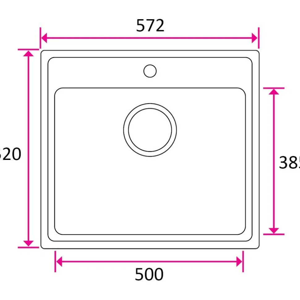 Keittiöallas Stala ONE-T50, 520 x 572 mm, rst